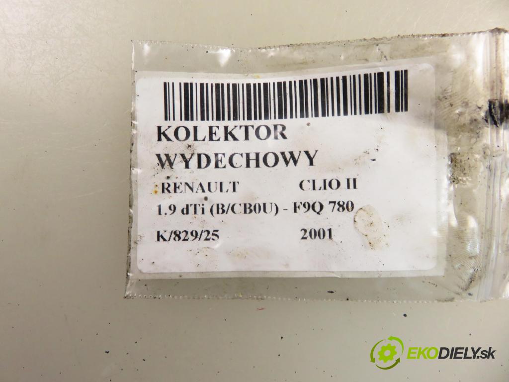 RENAULT CLIO II (BB_, CB_) HB 2001 59,00 1.9 dTi (B/CB0U) - F9Q 780 1870,00 potrubí VYČERPAT: 110182F8 (Výfukové potrubí)