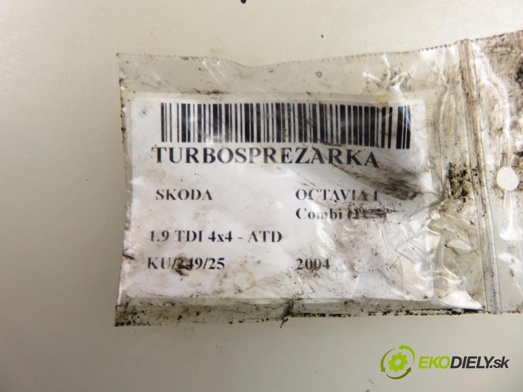 SKODA OCTAVIA I Combi (1U5) KOMBI 2004 74,00 1.9 TDI 4x4 - ATD 1896,00 RYCHLONABÍJEČKA: 038253016L (Kompletní turbodmychadlo)