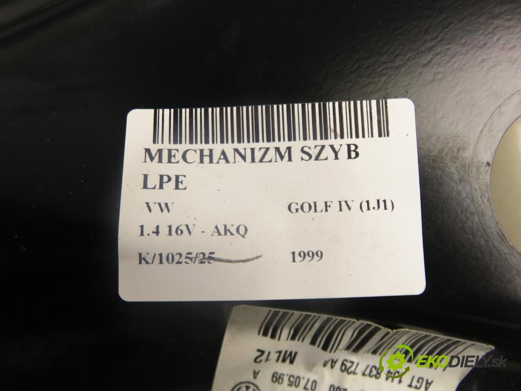 VW GOLF IV (1J1) HB 1999 55,00 1.4 16V 75 - AKQ 1390,00 mechanismus oken 1J4837755E ; 1J1959801C