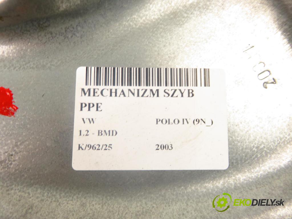VW POLO (9N_) HB 2003 40,00 1.2 - BMD 1198,00 mechanismus oken PPE 6Q2969801