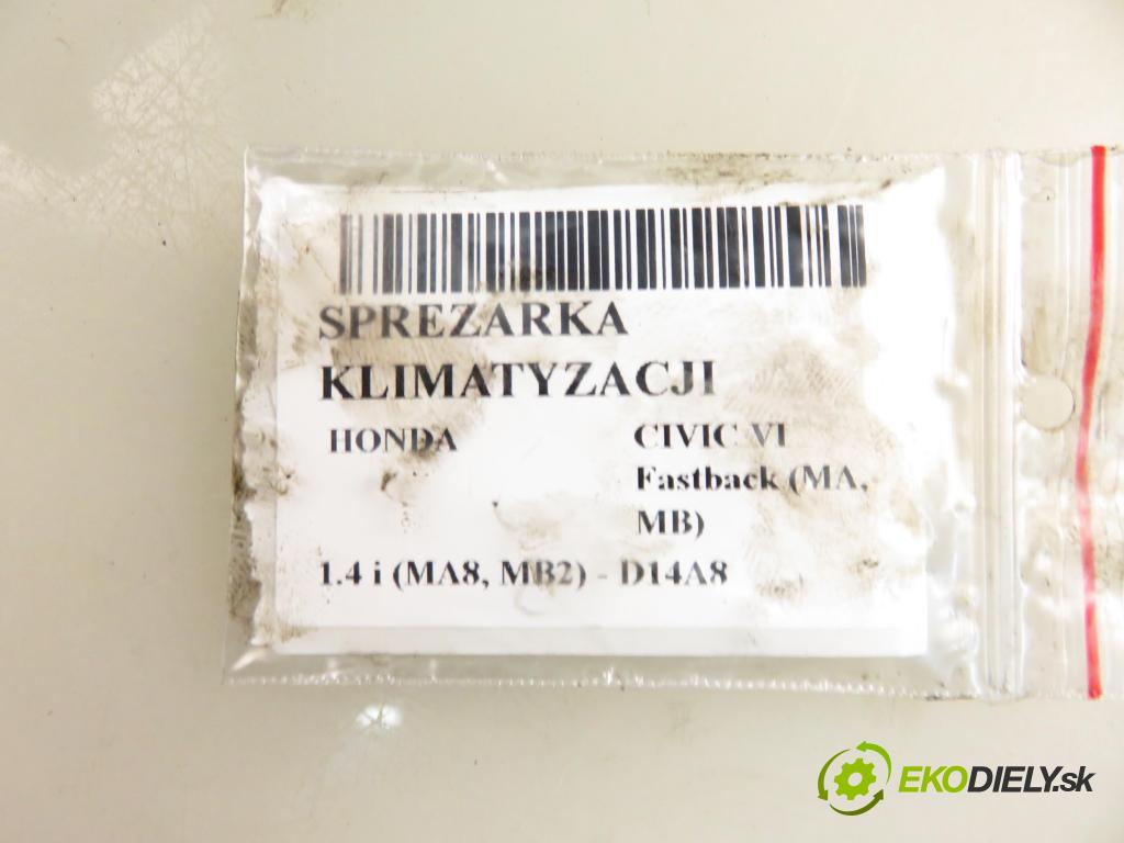HONDA CIVIC VI Fastback (MA, MB) LIFTBACK 1998 66,00 1.4 i (MA8, MB2) - D14A8 1396,00 KOMPRESOR: klimatizácie N0333253 (Kompresor klimatizácie)