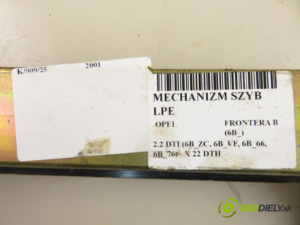 OPEL FRONTERA B (6B_) TERENOWY 2001 85,00 2.2 DTI (6B_ZC, 6B_VF, 6B_66, 6B_76) - X 22 DTH 2171,00 mechanismus oken 91157979