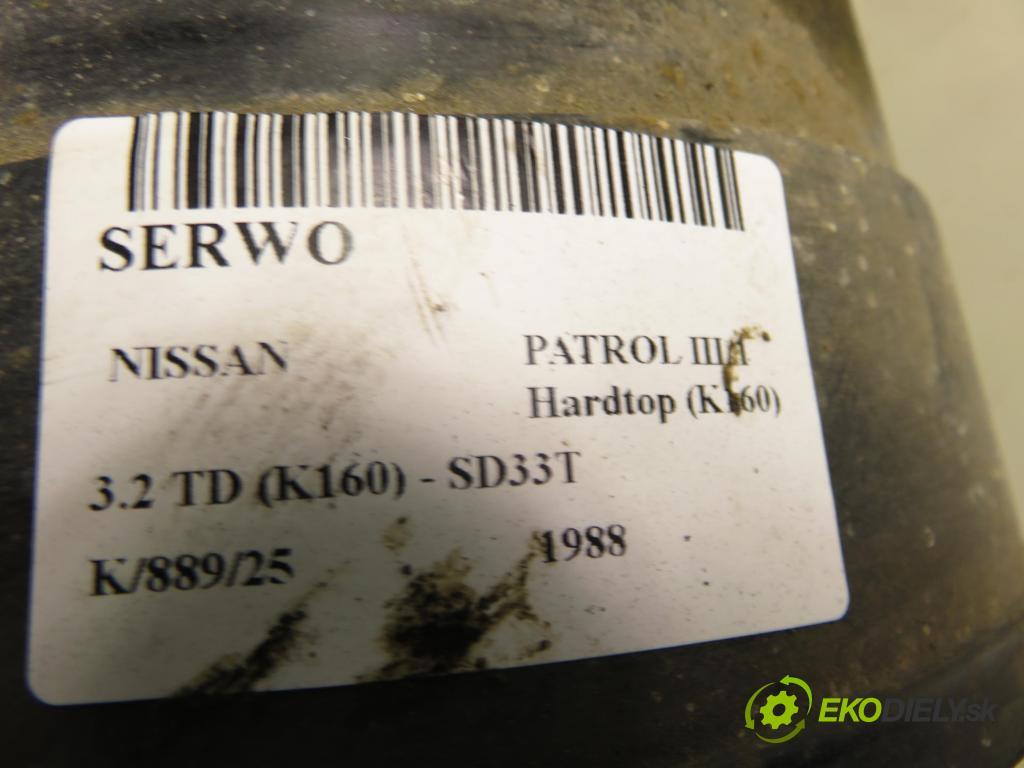 NISSAN PATROL III/1 Hardtop (K160) TERENOWY 1988 81,00 3.2 TD R6 (K160) 110 - SD33T 3246,00 Posilovač 81801403 (Servočerpadlo)