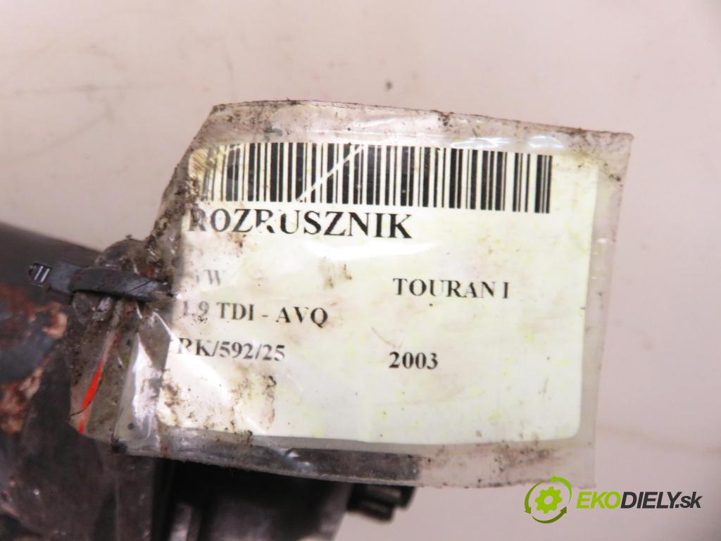 VW TOURAN (1T1, 1T2) MINIVAN 2003 74,00 1.9 TDI PD 100 - AVQ 1896,00 startér  (Startér)