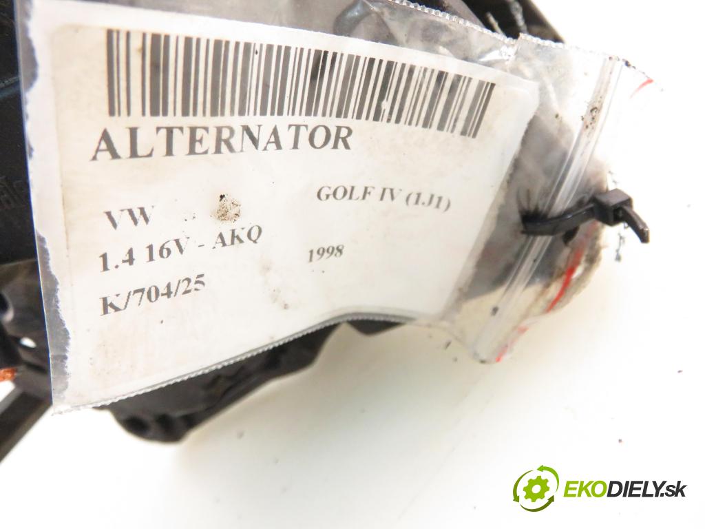 VW GOLF IV (1J1) HB 1998 55,00 1.4 16V 75 - AKQ 1390,00 Alternátor 030903023J (Alternátor)