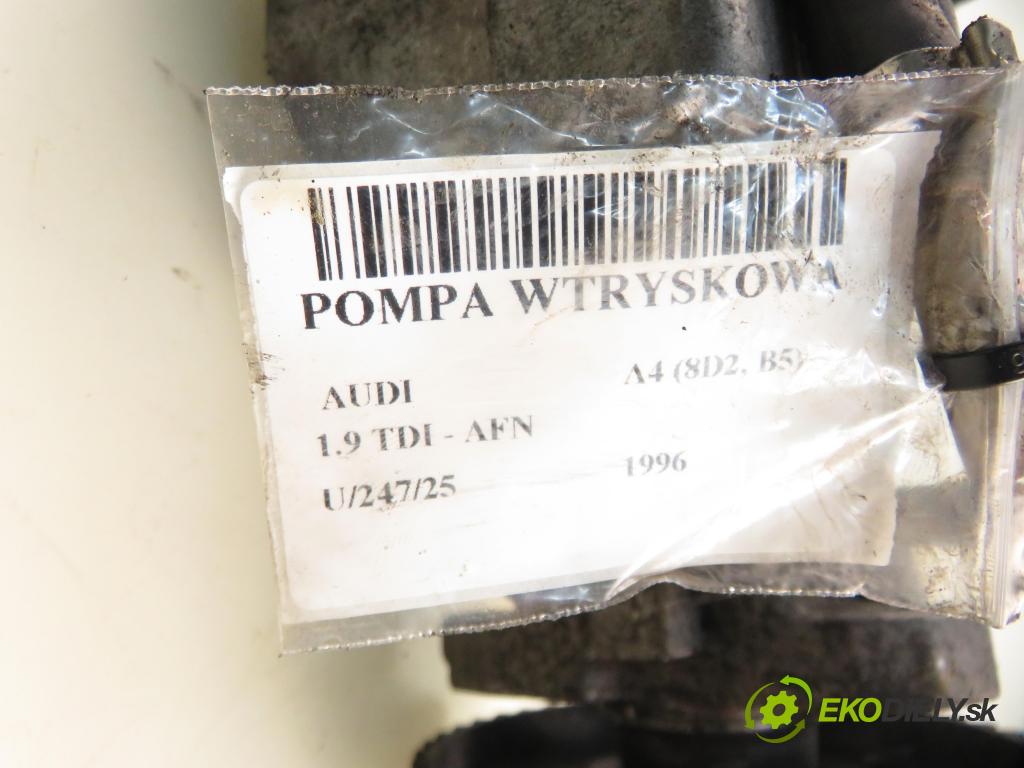 AUDI A4 (8D2, B5) SEDAN 1996 81,00 1.9 TDI 110 - AFN 1896,00 pumpa vstřikovací 0460404986 ; 028130115A (Vstřikovací čerpadlo)