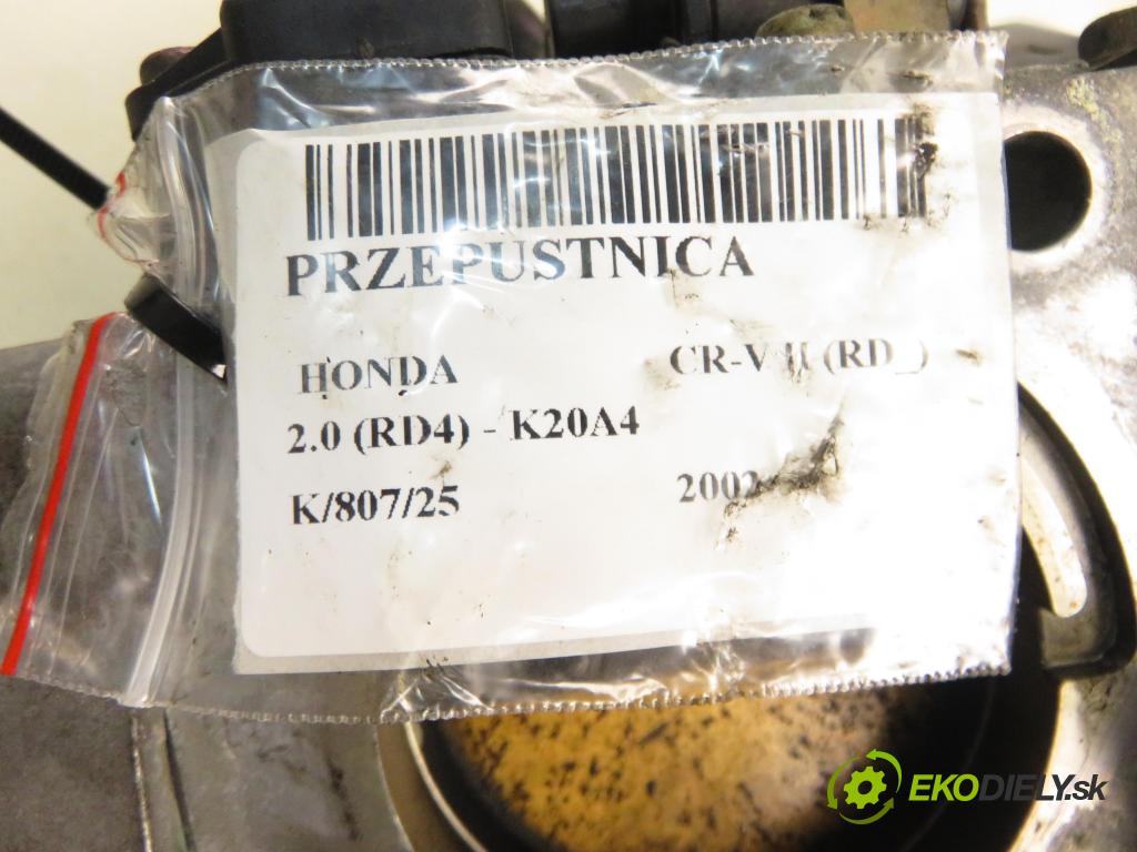 HONDA CR-V II (RD_) SUV 2002 110,00 2.0 (RD4) - K20A4 1998,00 Škrtiaca klapka  (Škrtiaca klapka)