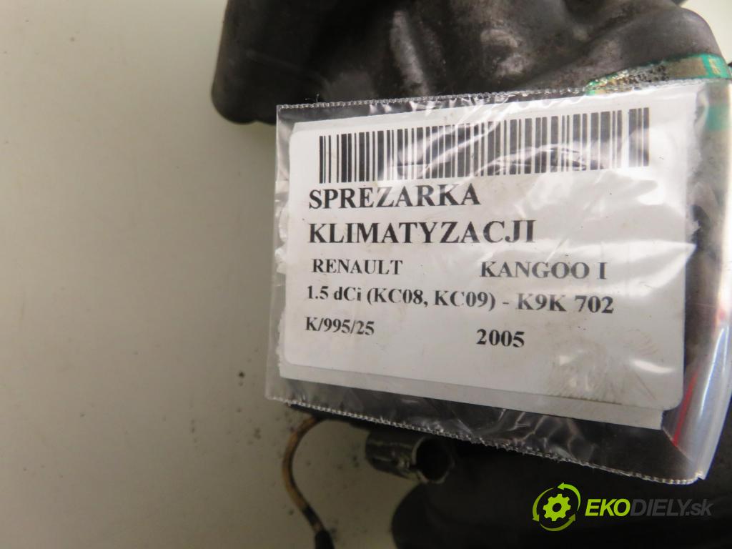 RENAULT KANGOO (KC0/1_) KOMBIVAN 2005 60,00 1.5 dCi 80 - K9K 702 1461,00 KOMPRESOR: klimatizácie 8200315744 (Kompresor klimatizácie)
