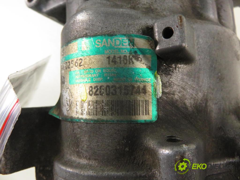 RENAULT KANGOO (KC0/1_) KOMBIVAN 2005 60,00 1.5 dCi 80 - K9K 702 1461,00 KOMPRESOR: klimatizácie 8200315744 (Kompresor klimatizácie)