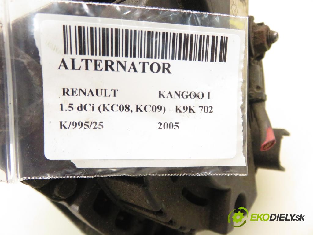 RENAULT KANGOO (KC0/1_) KOMBIVAN 2005 60,00 1.5 dCi 80 - K9K 702 1461,00 Alternátor 8200385098 (Alternátor)