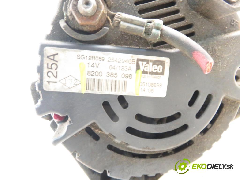 RENAULT KANGOO (KC0/1_) KOMBIVAN 2005 60,00 1.5 dCi 80 - K9K 702 1461,00 Alternátor 8200385098 (Alternátor)