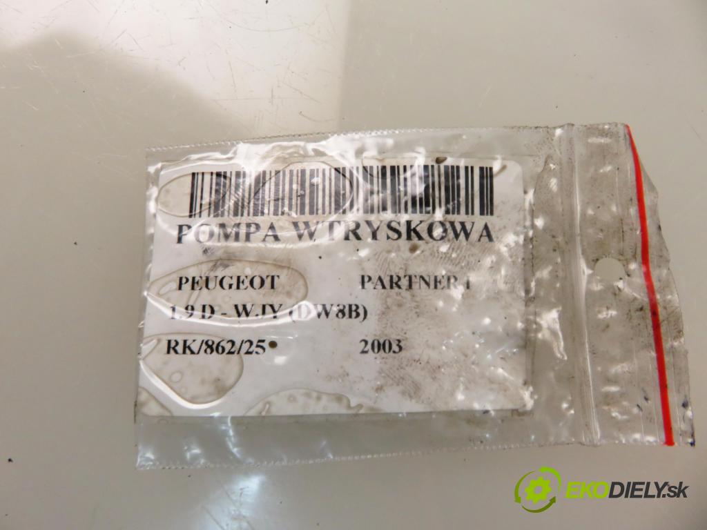 PEUGEOT PARTNER Combispace (5F) KOMBIVAN 2003 51,00 1.9 D - WJY (DW8B) 1868,00 pumpa vstřikovací R8448B391C (Vstřikovací čerpadlo)