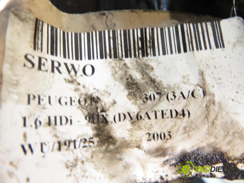PEUGEOT 307 (3A/C) HB 2003 66,00 1.6 HDi 90 - 9HX (DV6ATED4) 1560,00 posilovač 0204024613 ; 9639662180 (Servočerpadlo)