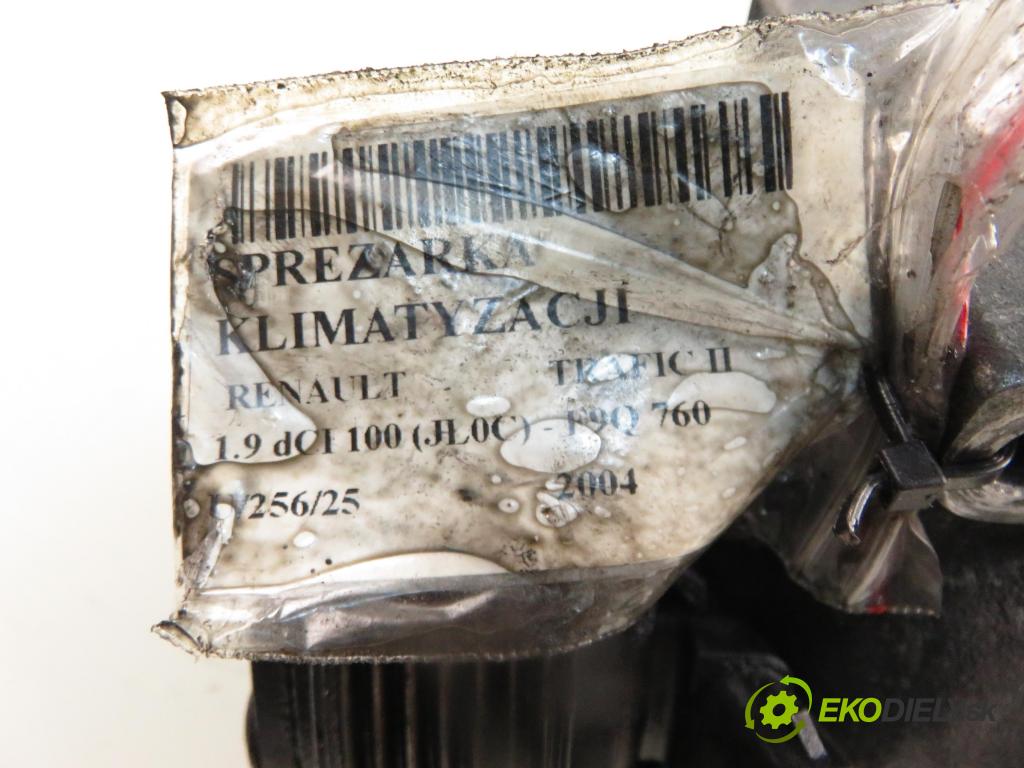 RENAULT TRAFIC II Autobus (JL) BUS 2004 74,00 1.9 dCI 100 (JL0C) - F9Q 760 1870,00 KOMPRESOR: klimatizácie 1135309 (Kompresor klimatizácie)