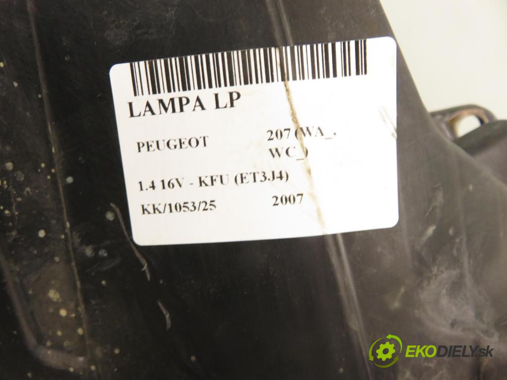PEUGEOT 207 (WA_, WC_) HB 2010 70,00 1.4 16v VTI 95 - 8FS 1397,00 Svetlo LP 9649986280 ; 89045701
