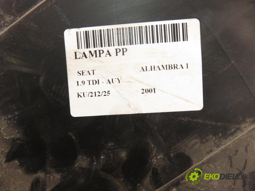 SEAT ALHAMBRA (7V8, 7V9) MINIVAN 2001 85,00 1.9 TDI PD 115 - AUY 1896,00 Svetlo PP 0301182212