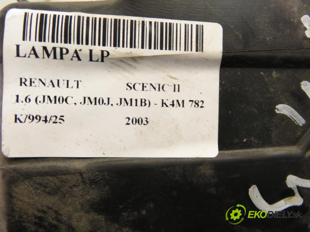 RENAULT SCENIC II (JM0/1_) MINIVAN 2003 83,00 1.6 (JM0C, JM0J, JM1B) - K4M 782 1598,00 Svetlo LP 