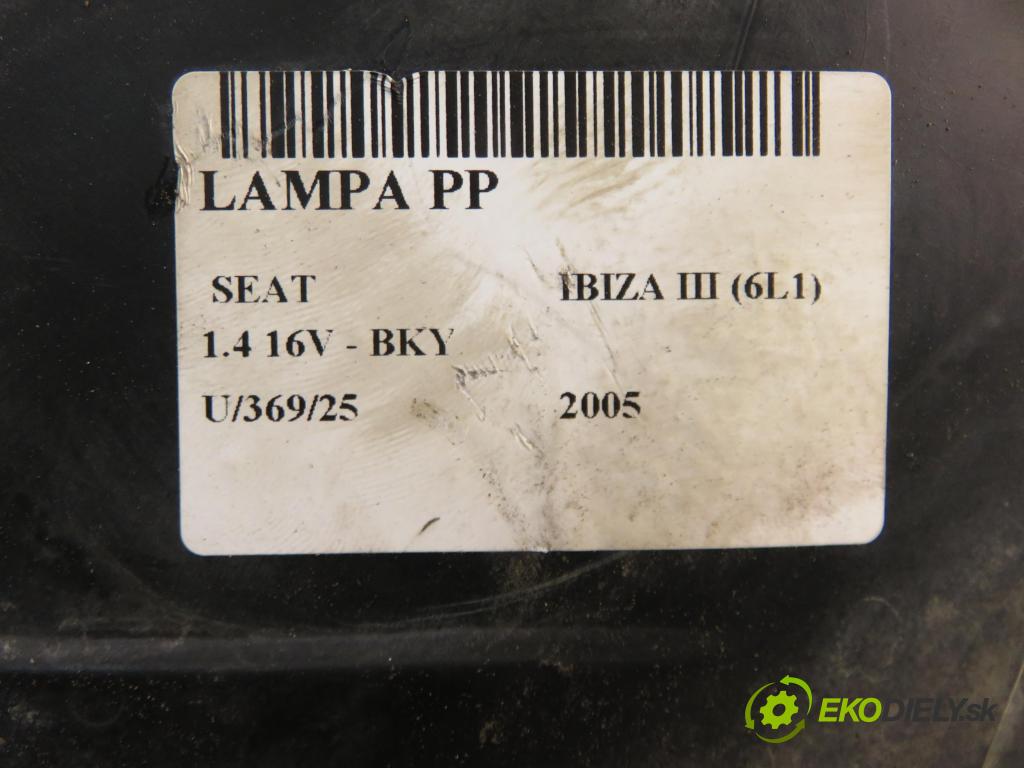 SEAT IBIZA III (6L1) HB 2005 55,00 1.4 16V - BKY 1390,00 Svetlo PP 