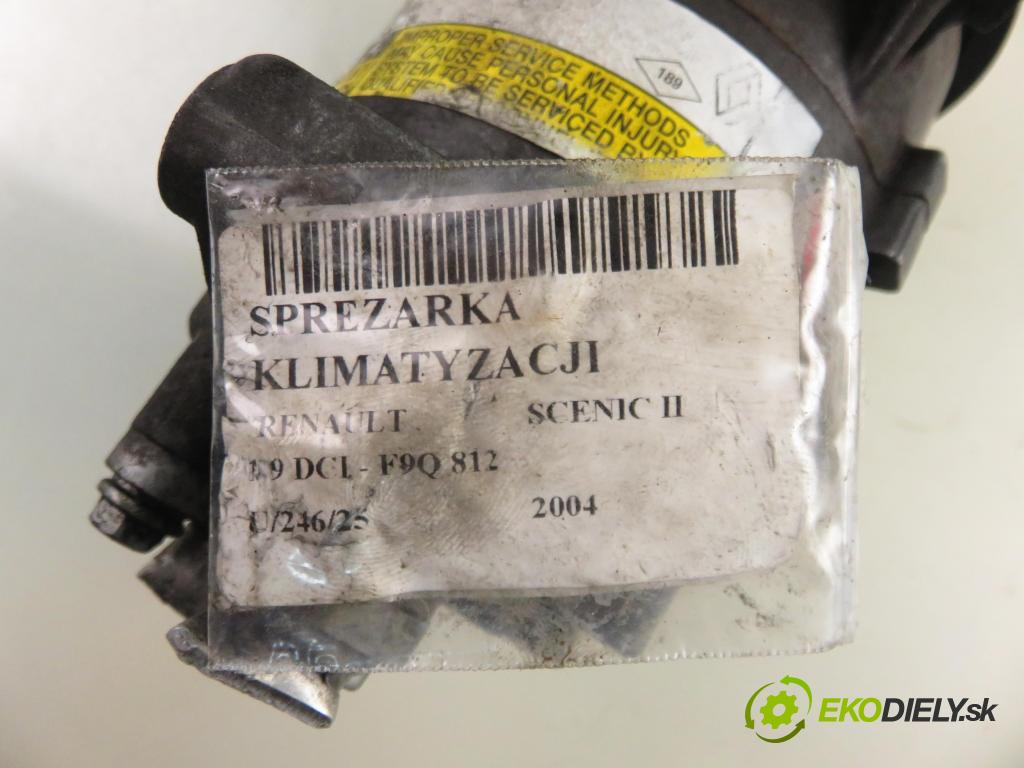RENAULT SCENIC II (JM0/1_) HB 2004 88,00 1.9 DCI - F9Q 812 1870,00 KOMPRESOR: klimatizace  (Kompresor klimatizace)