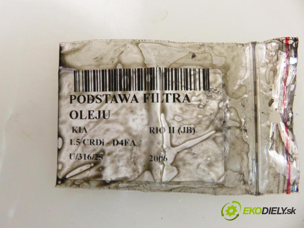 KIA RIO II (JB) SEDAN 2006 81,00 1.5 CRDi 110 - D4FA 1493,00 Obal filtra oleja 264102A100 (Obal olejového filtra)