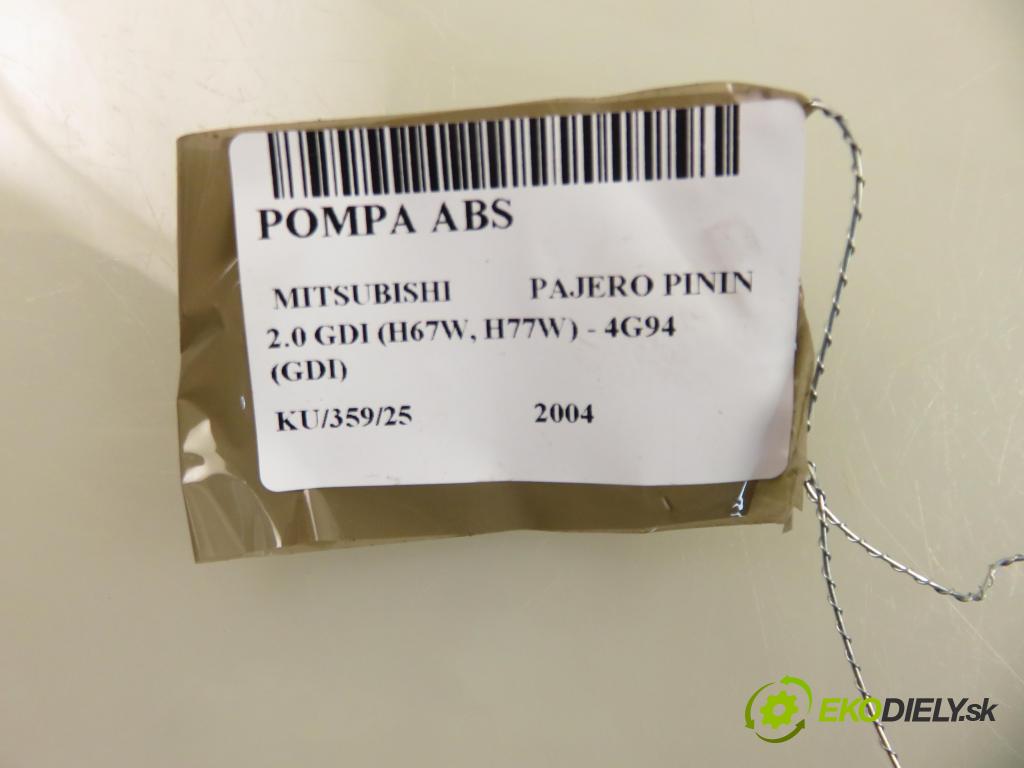 MITSUBISHI PAJERO PININ (H6_W, H7_W) SUV 2004 95,00 2.0 GDI 1999,00 pumpa ABS 13511019050 ; MR527254 (Pumpa ABS)