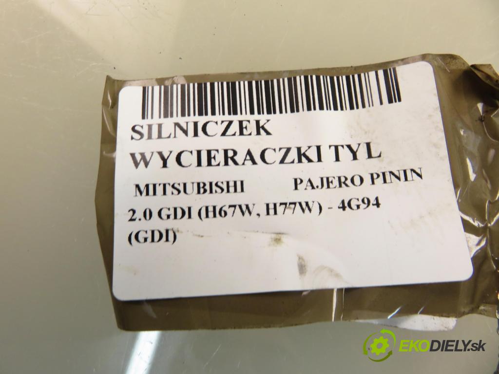 MITSUBISHI PAJERO PININ (H6_W, H7_W) SUV 2004 95,00 2.0 GDI 1999,00 motorek stěrače ZADNÍ: 0390206518