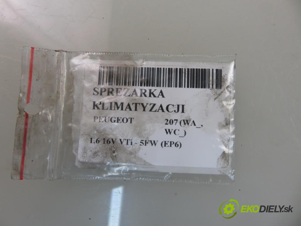 PEUGEOT 207 (WA_, WC_) HB 2007 88,00 1.6 16V VTi - 5FW (EP6) 1598,00 KOMPRESOR: klimatizace 9651910980 (Kompresor klimatizace)
