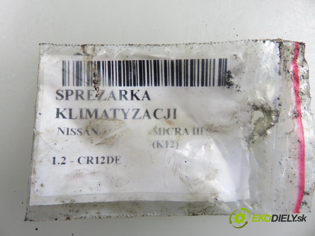 NISSAN MICRA III (K12) HB 2005 59,00 1.2 - CR12DE 1240,00 KOMPRESOR: klimatizace 583086476 ; ax800 (Kompresor klimatizace)