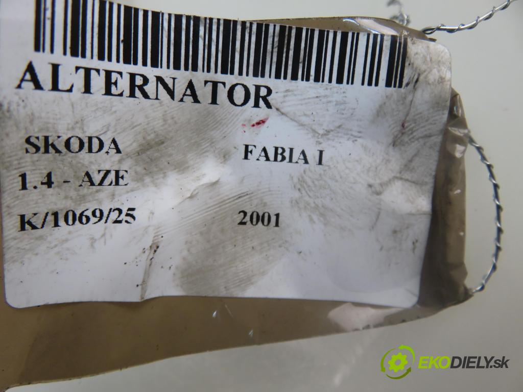 SKODA FABIA I (6Y2) HB 2001 44,00 1.4 MPi 60 - AZE 1397,00 Alternátor 047903015Q ; 0124315014 (Alternátor)