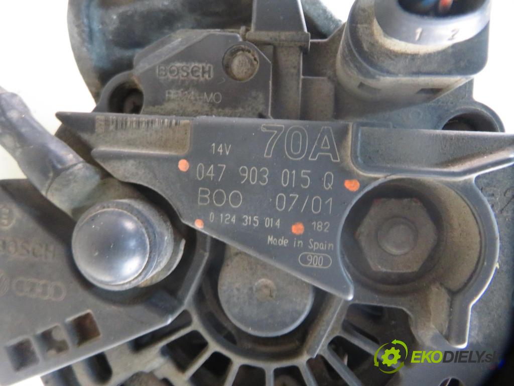 SKODA FABIA I (6Y2) HB 2001 44,00 1.4 MPi 60 - AZE 1397,00 Alternátor 047903015Q ; 0124315014 (Alternátor)