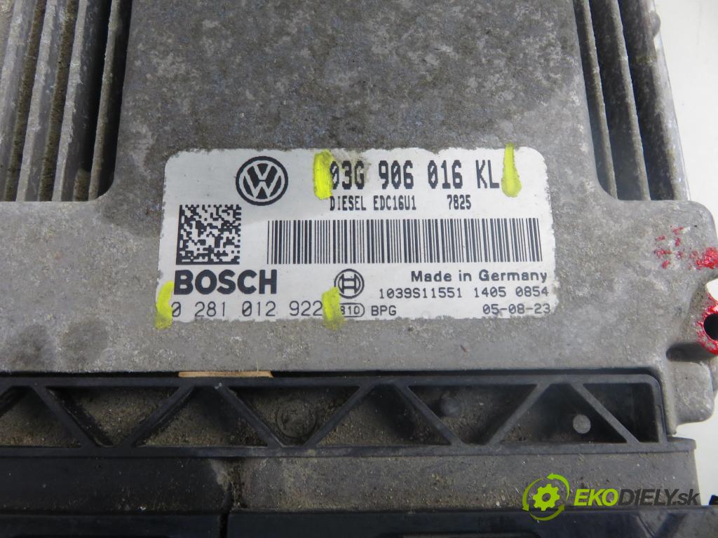 SEAT ALTEA (5P1) HB 2006 77,00 1.9 TDI - BKC 1896,00 Riadiaca jednotka Motor 03G906016KL ; 03G906016KL