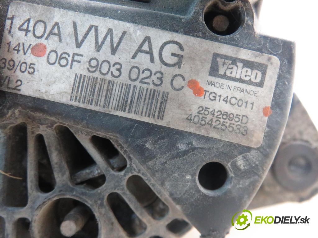 SEAT ALTEA (5P1) HB 2006 77,00 1.9 TDI - BKC 1896,00 Alternátor 06F903023C ; TG14C011 (Alternátor)