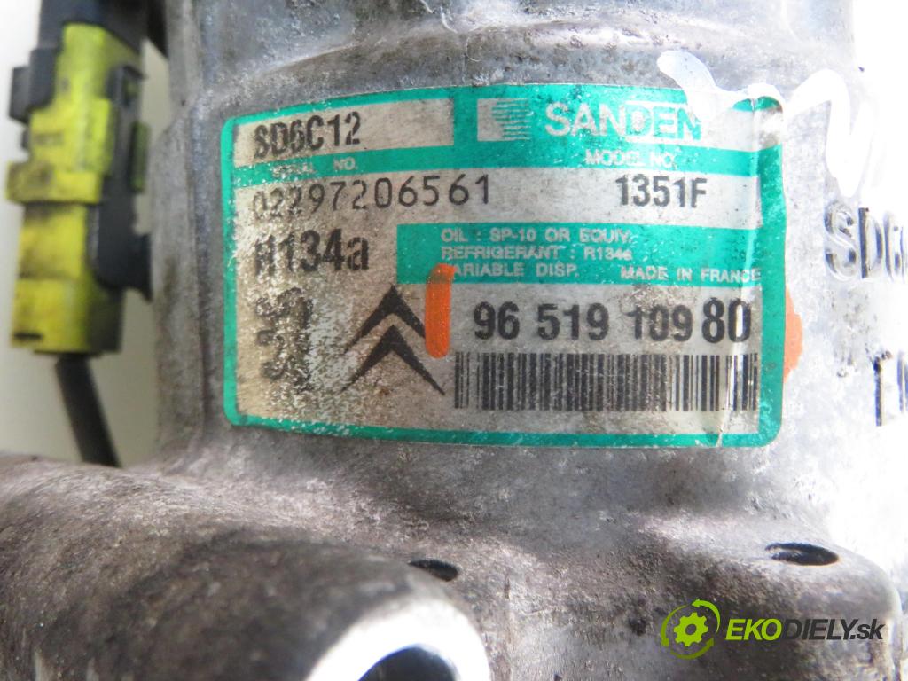 CITROEN C4 I (LC_) HB 2005 66,00 1.6 HDi - 9HX (DV6ATED4) 1560,00 KOMPRESOR: klimatizace 9651910980 (Kompresor klimatizace)