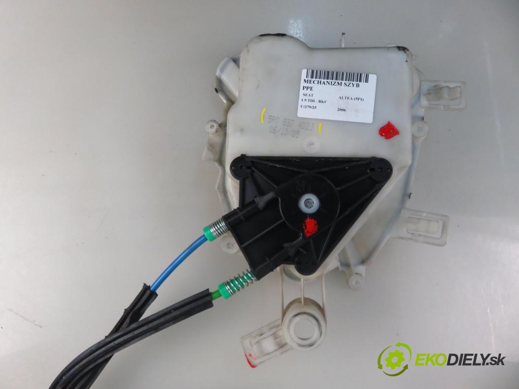 SEAT ALTEA (5P1) HB 2006 77,00 1.9 TDI - BKC 1896,00 mechanismus oken PPE 1K0959792H ; 5P0837402J