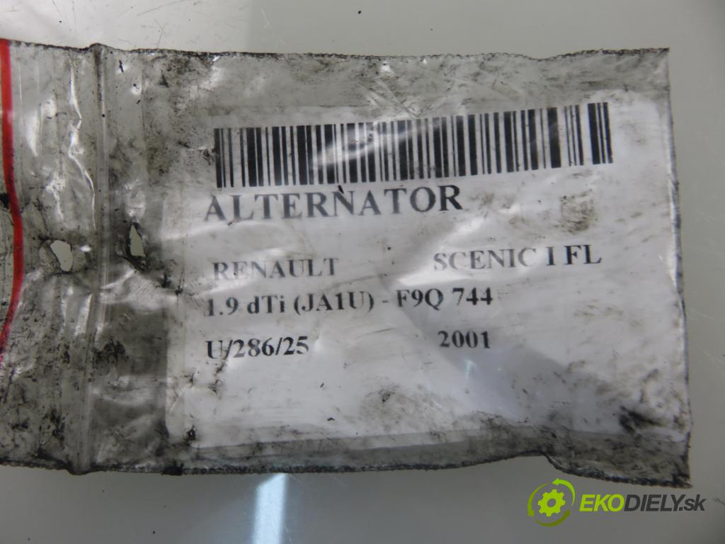 RENAULT SCENIC I (JA0/1_) MINIVAN 2001 59,00 1.9 dTi 80 - F9Q 744 1870,00 Alternátor 7700430183 (Alternátor)
