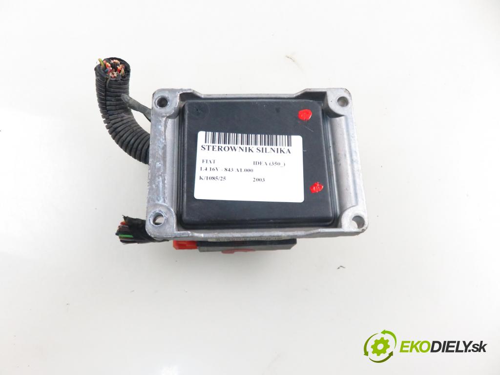 FIAT IDEA (350_) HB 2003 70,00 1.4 16V 95 - 843 A1.000 1368,00 Riadiaca jednotka Motor 0261208206