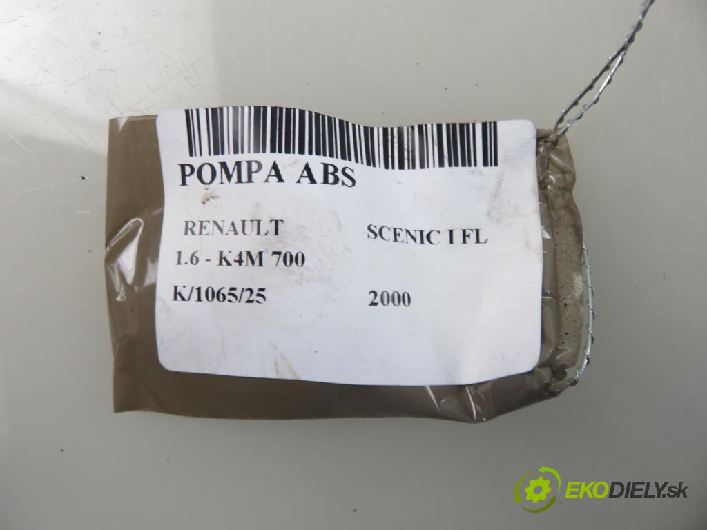 RENAULT SCENIC I (JA0/1_) MINIVAN 2000 79,00 1.6 - K4M 700 1598,00 pumpa ABS 0265950046 ; 0265225107 (Pumpa ABS)