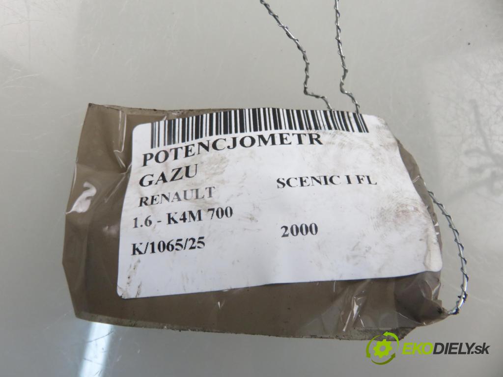 RENAULT SCENIC I (JA0/1_) MINIVAN 2000 79,00 1.6 - K4M 700 1598,00 Potenciometer plynu 7700431918 (Potenciometer plynového pedálu)