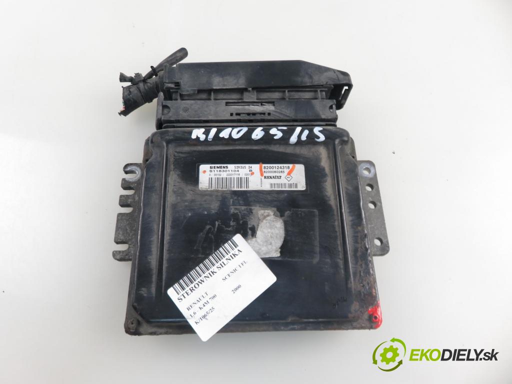 RENAULT SCENIC I (JA0/1_) MINIVAN 2000 79,00 1.6 - K4M 700 1598,00 Riadiaca jednotka Motor 8200124318 ; 8200080285 ; S118301104