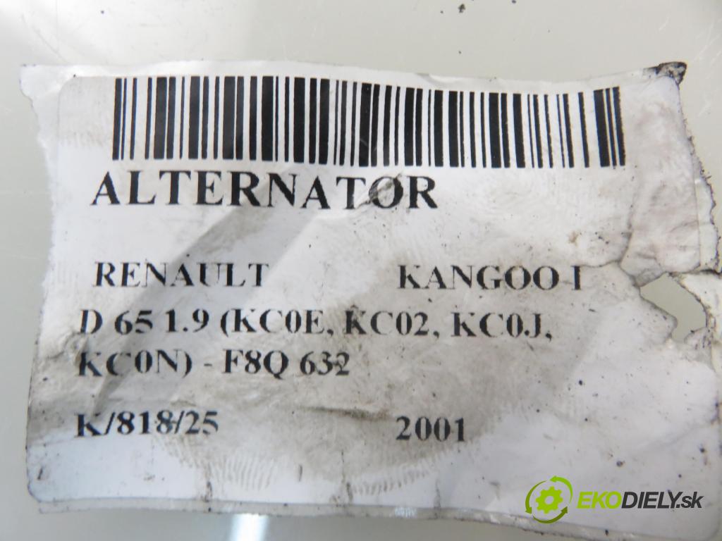 RENAULT KANGOO (KC0/1_) FURGON 2001 47,00 1.9 D 1870,00 Alternátor 770010533 (Alternátor)