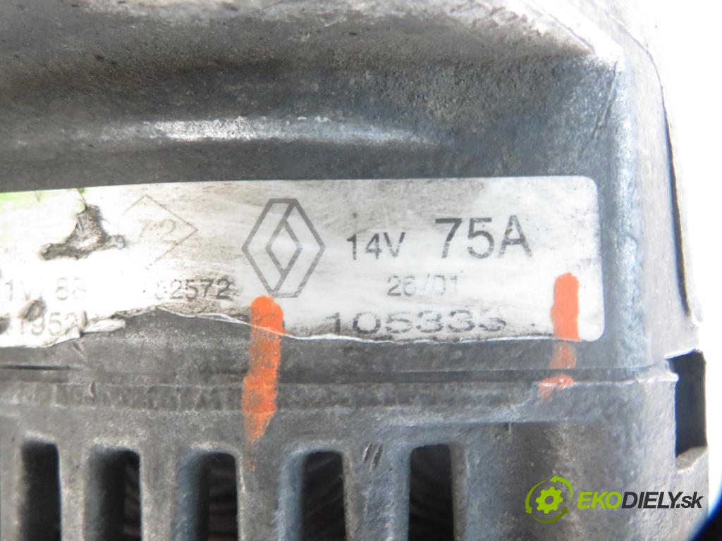 RENAULT KANGOO (KC0/1_) FURGON 2001 47,00 1.9 D 1870,00 Alternátor 770010533 (Alternátor)