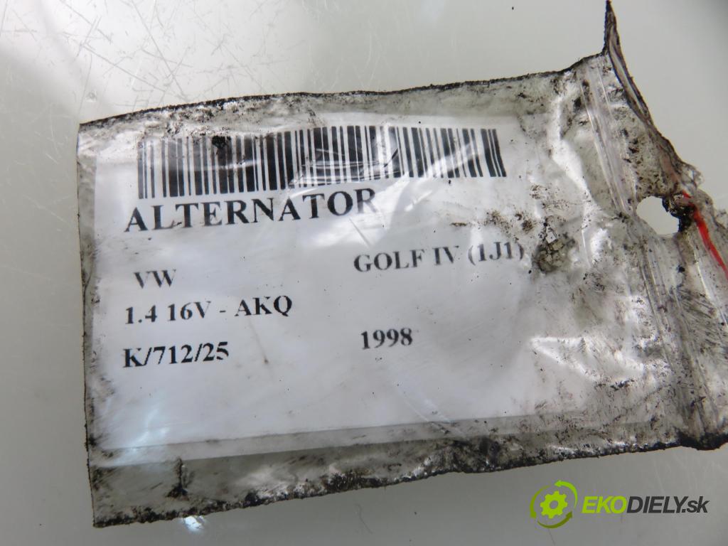 VW GOLF IV (1J1) HB 1998 55,00 1.4 16V 75 - AKQ 1390,00 Alternátor  (Alternátor)