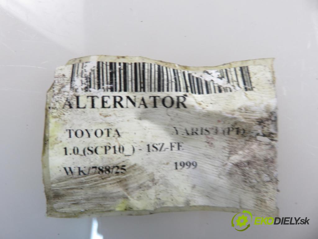 TOYOTA YARIS (_P1_) HB 1999 50,00 1.0 VVT- i 68 - 1SZ-FE 998,00 Alternátor 270600J010 (Alternátor)