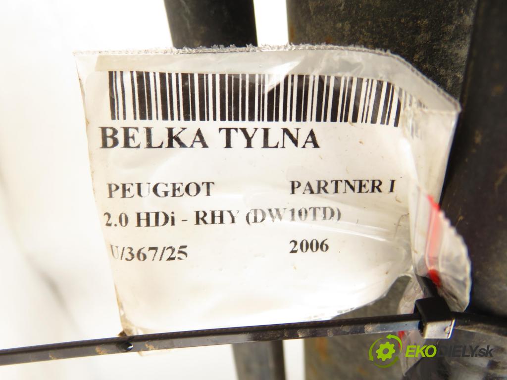 PEUGEOT PARTNER Skrzynia (5_, G_) FURGON 2006 66,00 2.0 HDi - RHY (DW10TD) 1997,00 výztuha zadní část