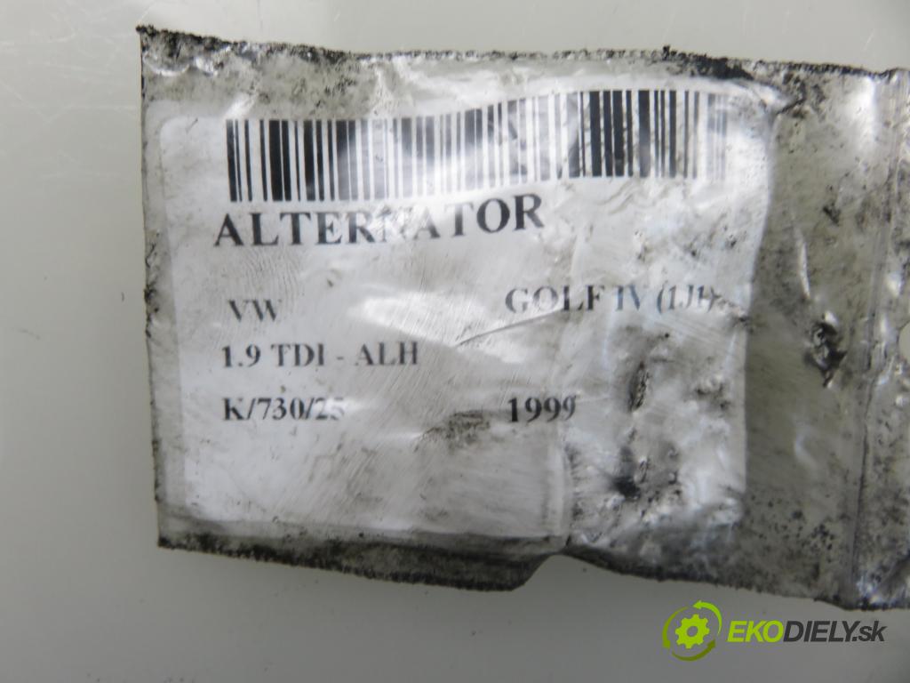 VW GOLF IV (1J1) HB 1999 66,00 1.9 TDI 90 - ALH 1896,00 Alternátor 028903028E ; 0124515010 (Alternátor)
