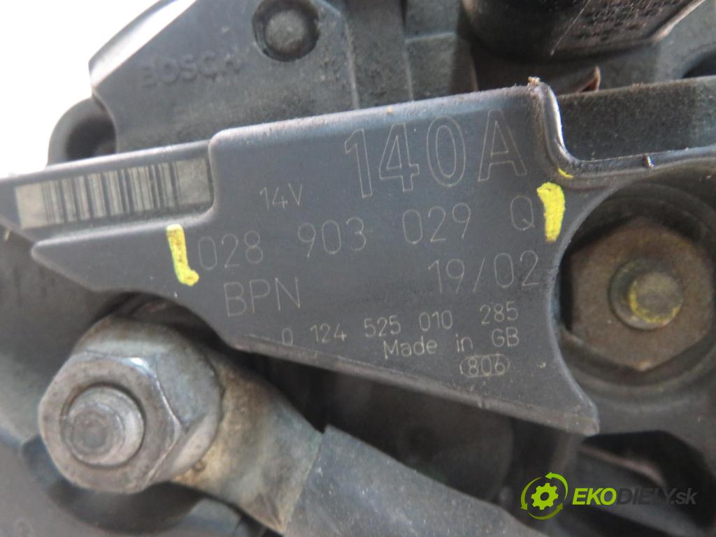 AUDI A4 (8E2, B6) SEDAN 2002 74,00 1.9 TDI PD 101 - AVB 1896,00 Alternátor 028903029Q (Alternátor)