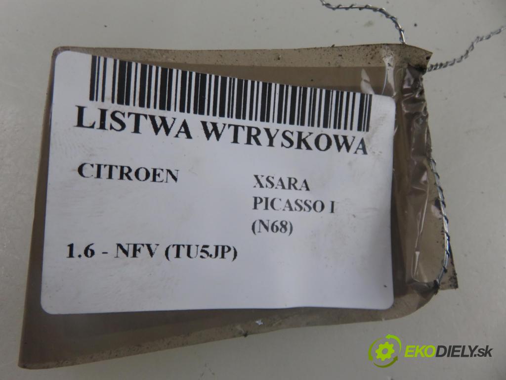 CITROEN XSARA PICASSO (N68) MINIVAN 2001 70,00 1.6 - NFV (TU5JP) 1587,00 lišta vstřikovací 9625194080C (Vstřikovací lišta)