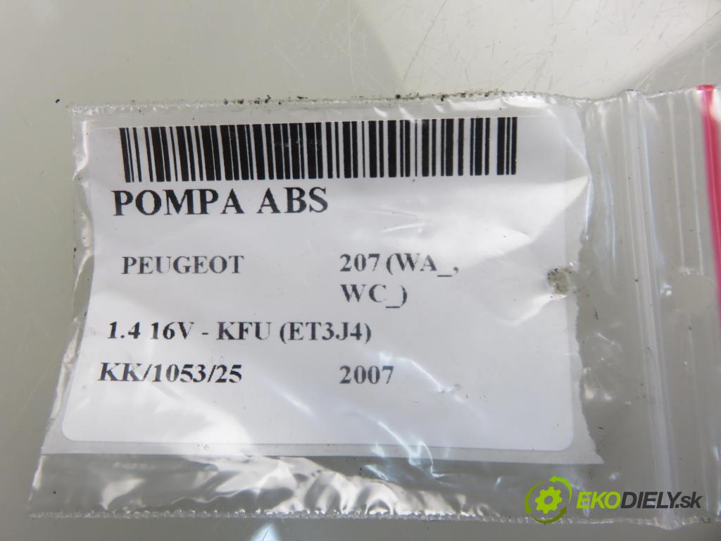 PEUGEOT 207 (WA_, WC_) HB 2007 65,00 1.4 16V - KFU (ET3J4) 1360,00 pumpa ABS 10097011263 ; 9662150680 (Pumpa ABS)