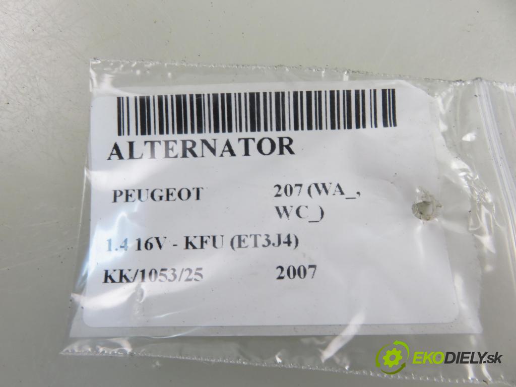PEUGEOT 207 (WA_, WC_) HB 2007 65,00 1.4 16V - KFU (ET3J4) 1360,00 Alternátor  (Alternátor)