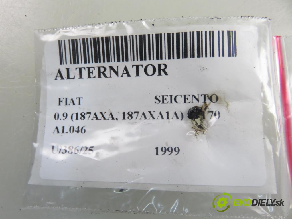 FIAT SEICENTO / 600 (187_) HB 1999 29,00 0.9 39 - 1170 A1.046 899,00 Alternátor AAK4167 (Alternátor)
